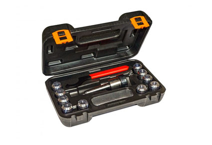 Цанговый патрон MK2/M10/ER25 с набором цанг 2-16 мм